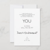 Will You Be My Junior Bridesmaid Photo Proposal (Rückseite)