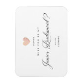 Will You Be My Junior Bridesmaid Pink Heart Magnet (Vertikal)