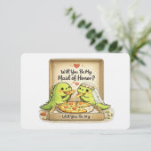 Will you be my maid of honor bridal party proposal einladung (Stehend Vorderseite)