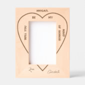 Will You Be My Maid of Honor Frame Geätzte Rahmen (Vorderseite)