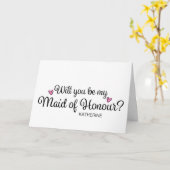 Will You Be My Maid of Honour From Bride Asking Karte (Gelbe Blume)