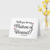 Will You Be My Matron of Honour From Bride Asking Karte (Gelbe Blume)