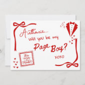 Will you be my Page Boy Card Invitation Einladung (Vorderseite)