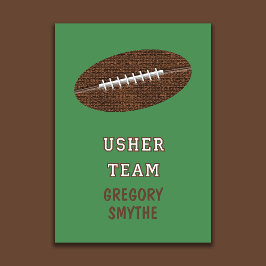 Will You Be My Usher Football Theme Card Einladung