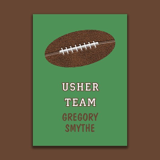 Will You Be My Usher Football Theme Card Einladung