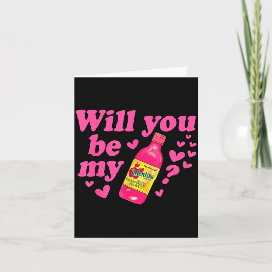 Will You Be My Valentina Salsa Meme Mexican Valent Karte (Vorderseite)