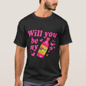 Will You Be My Valentina Salsa Meme Mexican Valent T-Shirt (Vorderseite)