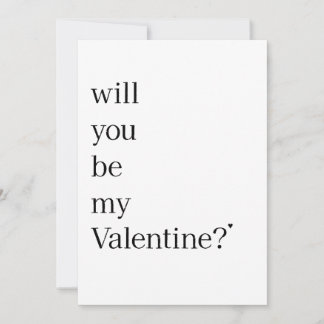 Will you be my Valentine? - card Feiertagskarte