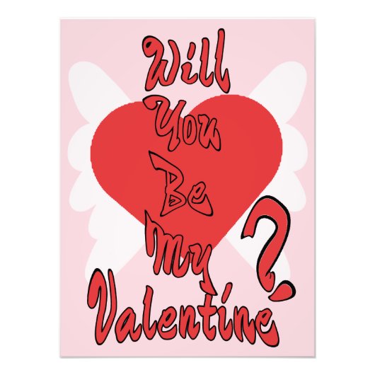 Will You Be My Valentine? Fotodruck (Vorne)