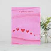 Will you be my Valentine, heart themed stationery Briefbogen (Stehend Vorderseite)
