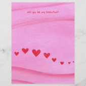 Will you be my Valentine, heart themed stationery Briefbogen (Vorderseite)