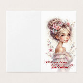 Will You Be My Valentine – Romantic Art Print (Außenseite Aufgefaltet)