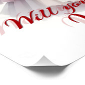 Will You Be My Valentine – Romantic Art Print Poster (Ecke)