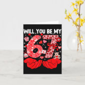 Will You Be My Valentine Six Seven Funny Meme 6 7  Karte (Gelbe Blume)