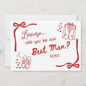 Will you be our Best Man Card Invitation Einladung (Vorderseite)