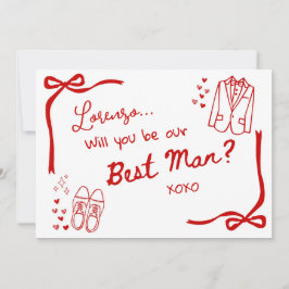 Will you be our Best Man Card Invitation Einladung