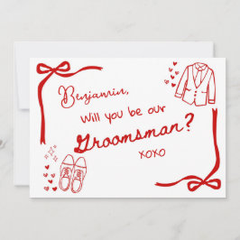 Will you be our Groomsman Card Invitation Einladung