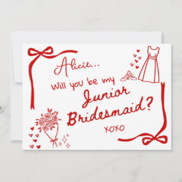 Will you be our Junior Bridesmaid Card Invitation Einladung