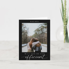 Will you be our Officiant Minimal Photo Modern Einladung