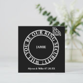 Will You Be Our Ring Security / Bearer Proposal Einladung (Stehend Vorderseite)