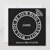 Will You Be Our Ring Security / Bearer Proposal Einladung (Vorderseite)