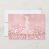 Will you Bridesmaid Glitzer Red Bean Diamond Dres Einladung (Vorderseite)