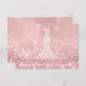 Will you Bridesmaid Glitzer Red Bean Diamond Dres Einladung (Vorne/Hinten)