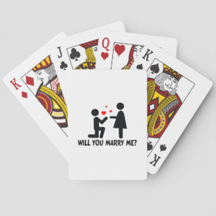 Will You Marry Me Bended Knee Man & Woman Spielkarten