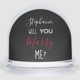 Will You Marry Me CUSTOM Photo Marriage Proposal Schneekugeln