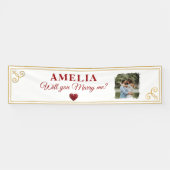 Will you marry me Heart Romantic Proposal Photo Banner (Horizontal)