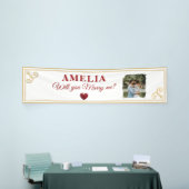 Will you marry me Heart Romantic Proposal Photo Banner (Messeveranstaltung)