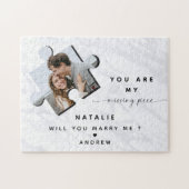 Will You Marry Me Proposal Photo Simple Clean Puzzle (Horizontal)