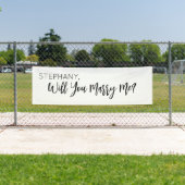 Will you Marry Me Proposal Sign banner backdrop (Insitu)