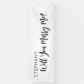 Will you Marry Me Proposal Sign banner backdrop (Vertikal)