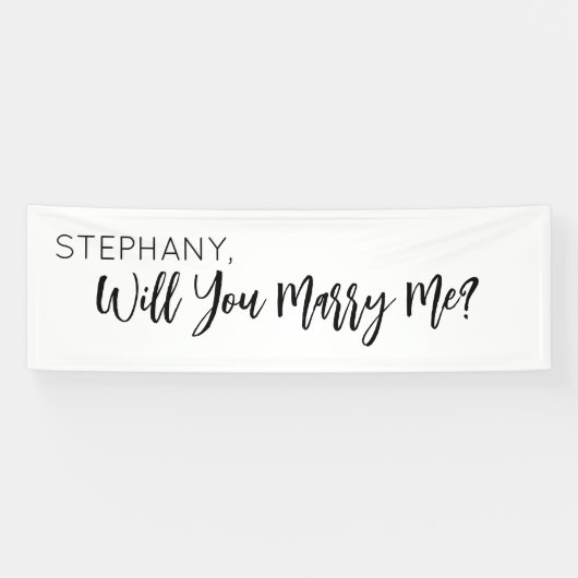 Will you Marry Me Proposal Sign banner backdrop (Horizontal)