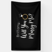 Will you Marry Me Proposal Sign banner backdrop (Vertikal)