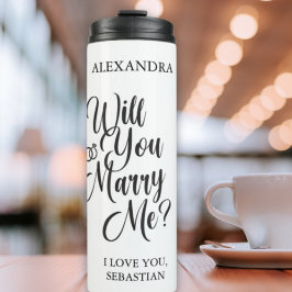 “Will You Marry Me?” Thermal Tumbler – Elegant Pro Thermosbecher