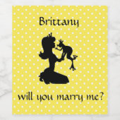 Will You Marry Me Weinetikett (Einzelnes Label)