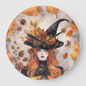 Willa Die Hexe Große Wanduhr (Vorderseite)