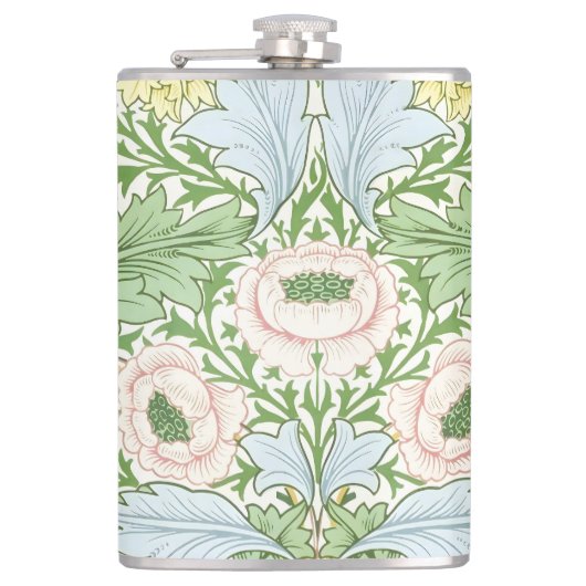 Willam Morris Myrtle Garden Floral Classic Flachmann (Vorderseite)