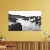 Willamette Falls und Paper Mills Oregon City Leinwanddruck (Insitu (Wohnzimmer))
