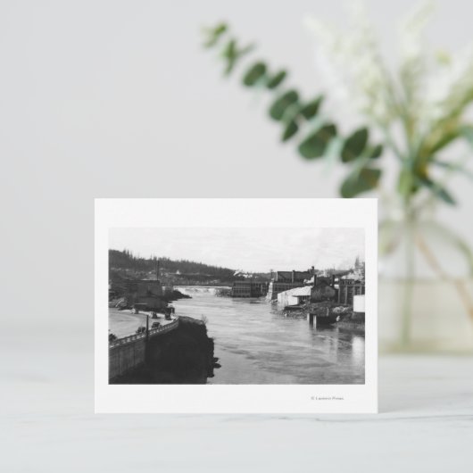 Willamette Falls und Paper Mills Oregon City Postkarte (Stehend Vorderseite)
