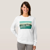 Willamette Fluss und Stahl-Brücke in Albanien T-Shirt (Vorne ganz)