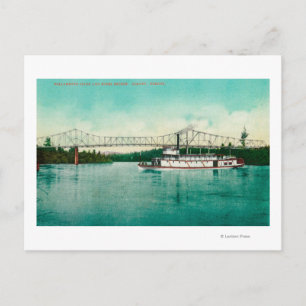 Willamette River and Steel Bridge in Albany Postkarte