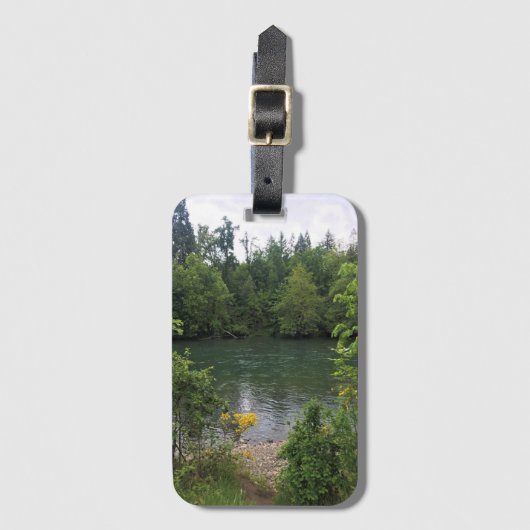 Willamette River, Elijah Bristow Staat Park, OR Gepäckanhänger (Vorderseite Vertikal)