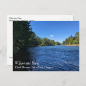 Willamette River, Elijah Bristow Staat Park, OR Po Postkarte (Vorne/Hinten)