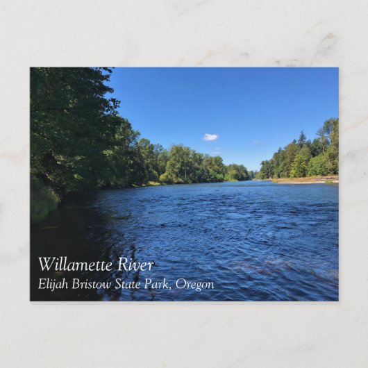 Willamette River, Elijah Bristow Staat Park, OR Po Postkarte (Vorderseite)