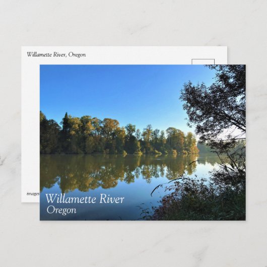 Willamette River Postkarte (Vorne/Hinten)