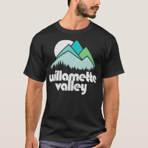 Willamette Valley Oregon Vintager Minimalistischer T-Shirt