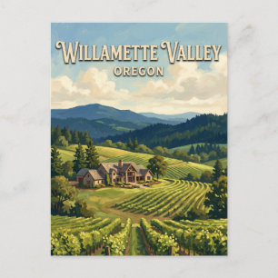 Willamette Valley Vineyards Salem Oregon Postkarte